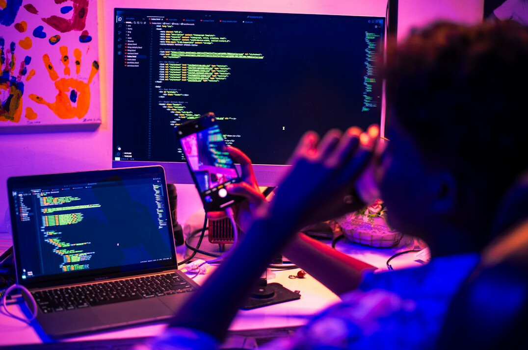 kids coding on computer